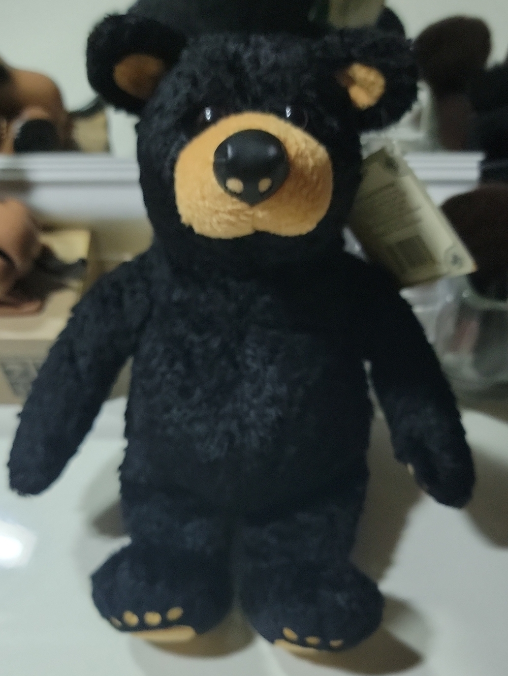 New BEARFOOTS CUBBY BLACK PLUSH STUFFED BEAR 19" JEFF FLEMING 1996 Rare Vintage
